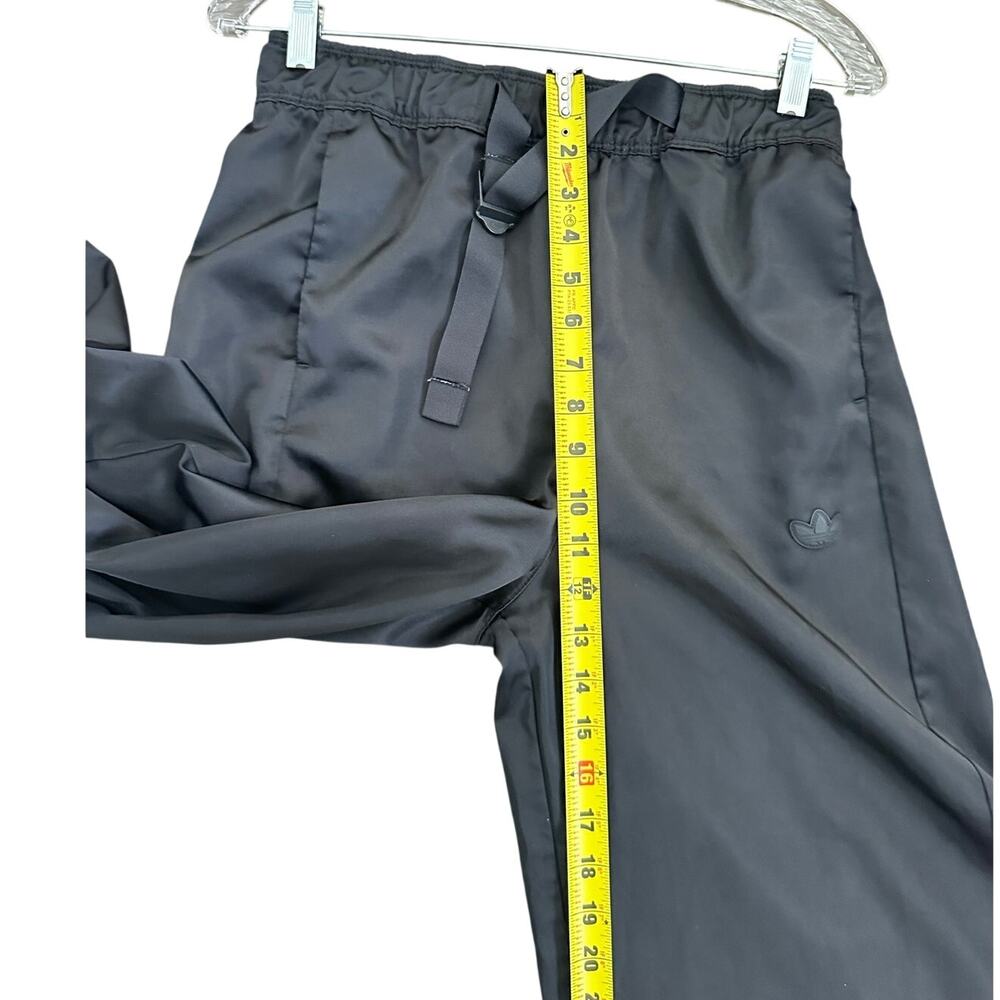 adidas Originals Wide Leg Baggy Satin Cargo Utility Pants in black size small - Picture 8 of 13